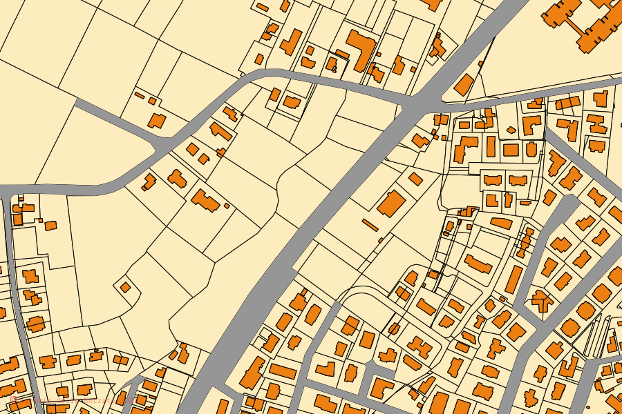 Mappa catastale del centro di Abano Terme: particelle e fabbricati, cartografia Agenzia delle Entrate