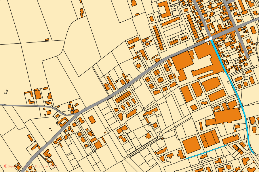Mappa catastale del centro di Abbiategrasso: particelle e fabbricati, cartografia Agenzia delle Entrate