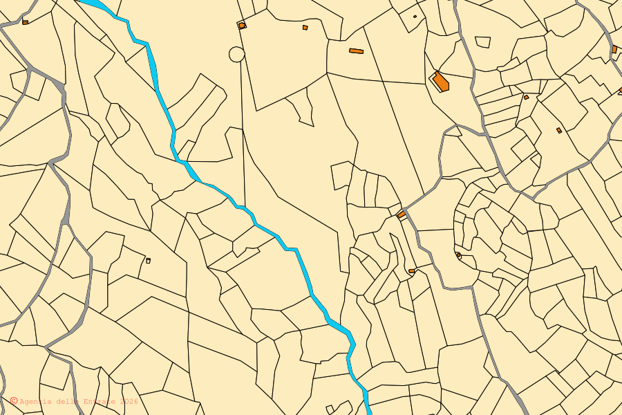 Mappa catastale del centro di Acquaformosa: particelle e fabbricati, cartografia Agenzia delle Entrate