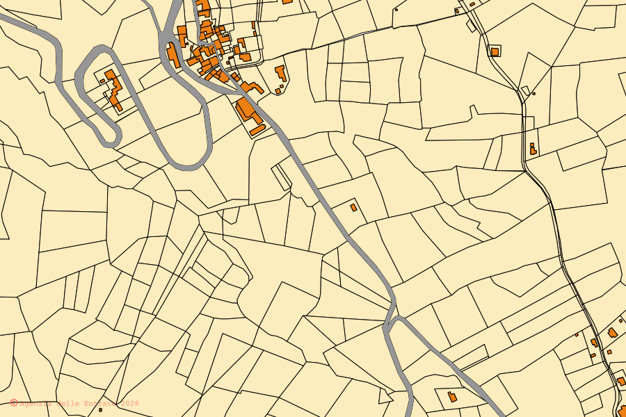 Mappa catastale del centro di Acqui Terme: particelle e fabbricati, cartografia Agenzia delle Entrate