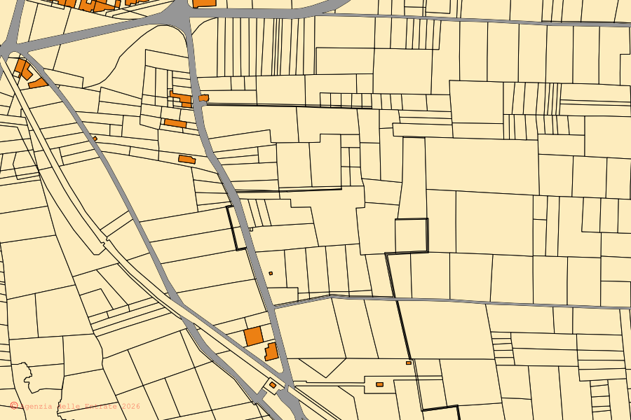 Mappa catastale del centro di Adelfia: particelle e fabbricati, cartografia Agenzia delle Entrate