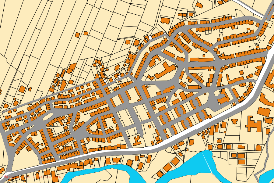 Mappa catastale del centro di Africo: particelle e fabbricati, cartografia Agenzia delle Entrate