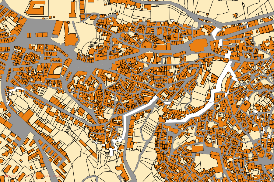 Mappa catastale del centro di Agira: particelle e fabbricati, cartografia Agenzia delle Entrate