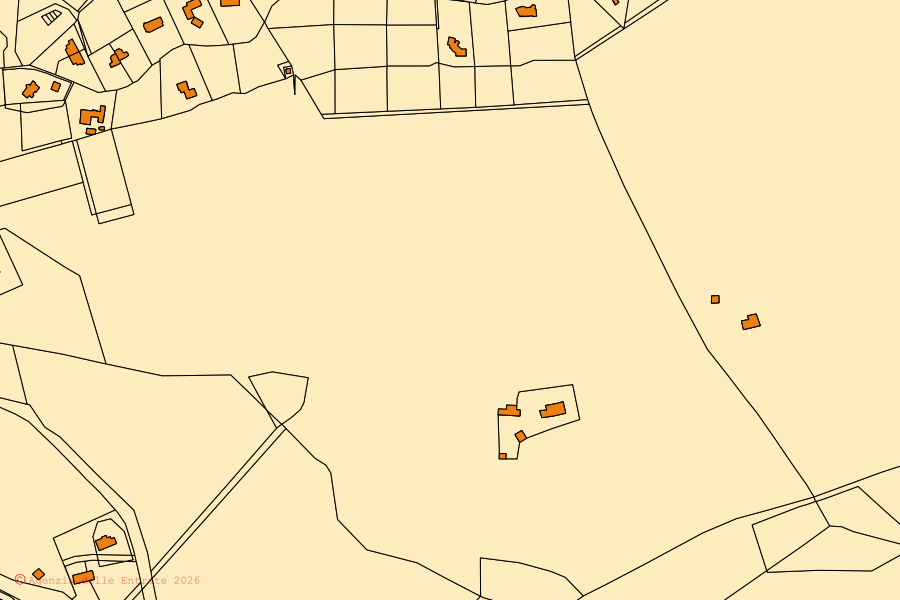 Mappa catastale del centro di Aglientu: particelle e fabbricati, cartografia Agenzia delle Entrate