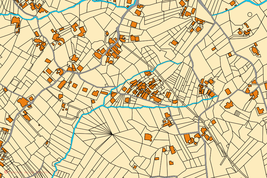 Mappa catastale del centro di Alatri: particelle e fabbricati, cartografia Agenzia delle Entrate