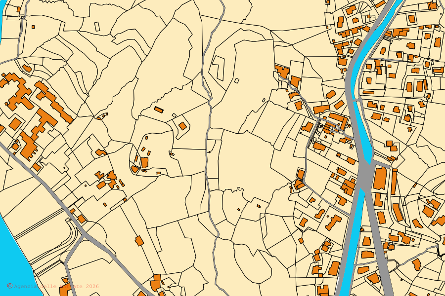 Mappa catastale del centro di Albisola Superiore: particelle e fabbricati, cartografia Agenzia delle Entrate