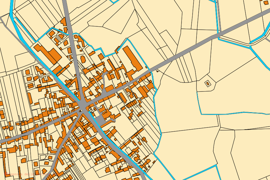 Mappa catastale del centro di Albonese: particelle e fabbricati, cartografia Agenzia delle Entrate