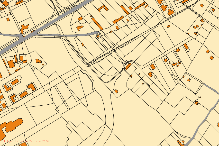 Mappa catastale del centro di Alghero: particelle e fabbricati, cartografia Agenzia delle Entrate