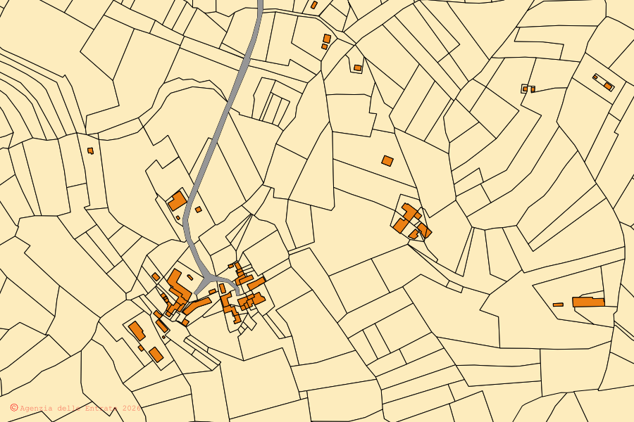 Mappa catastale del centro di Alice Bel Colle: particelle e fabbricati, cartografia Agenzia delle Entrate