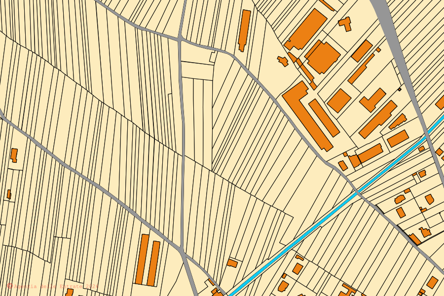 Mappa catastale del centro di Alice Castello: particelle e fabbricati, cartografia Agenzia delle Entrate