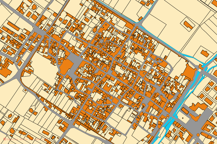 Mappa catastale del centro di Alife: particelle e fabbricati, cartografia Agenzia delle Entrate