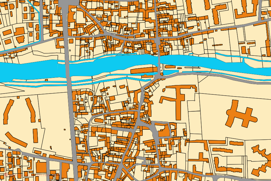 Mappa catastale del centro di Alpignano: particelle e fabbricati, cartografia Agenzia delle Entrate