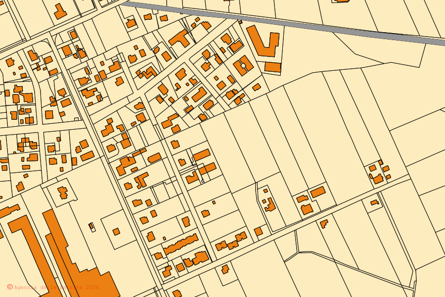 Mappa catastale del centro di Altavilla Silentina: particelle e fabbricati, cartografia Agenzia delle Entrate
