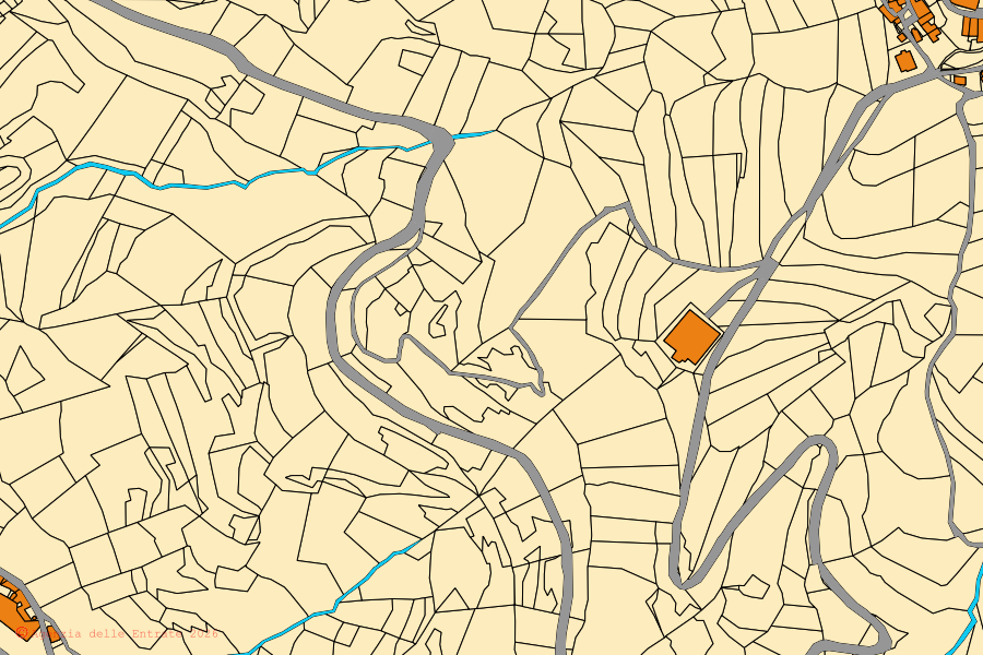 Mappa catastale del centro di Altissimo: particelle e fabbricati, cartografia Agenzia delle Entrate