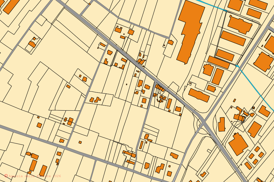 Mappa catastale del centro di Altopascio: particelle e fabbricati, cartografia Agenzia delle Entrate