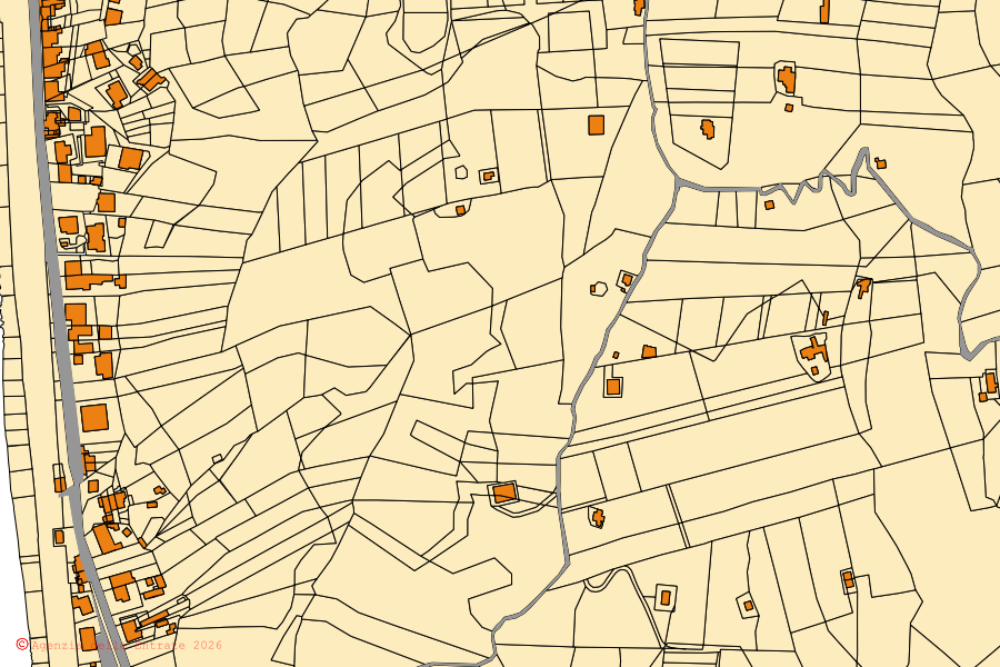 Mappa catastale del centro di Amantea: particelle e fabbricati, cartografia Agenzia delle Entrate