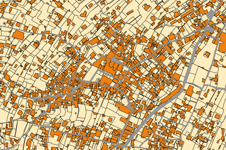Mappa catastale del centro di Anacapri: particelle e fabbricati, cartografia Agenzia delle Entrate