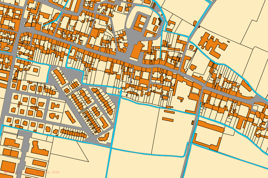 Mappa catastale del centro di Annicco: particelle e fabbricati, cartografia Agenzia delle Entrate