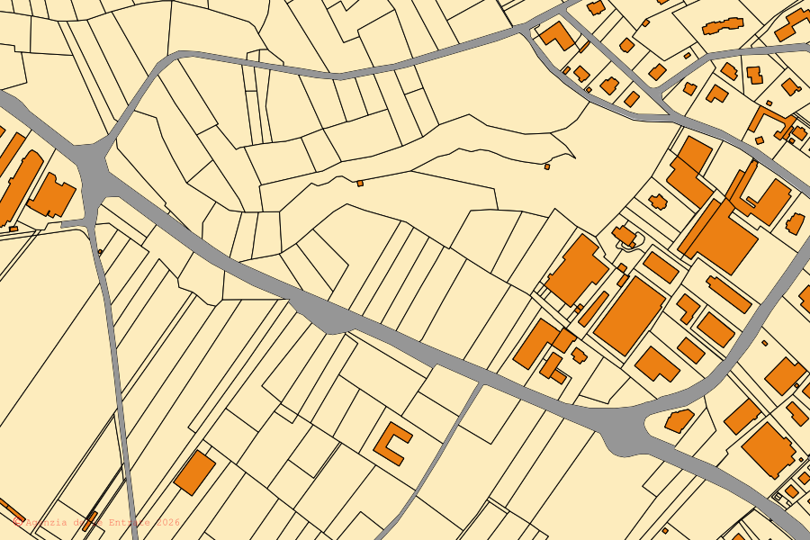 Mappa catastale del centro di Annone di Brianza: particelle e fabbricati, cartografia Agenzia delle Entrate