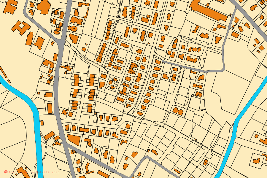 Mappa catastale del centro di Annone Veneto: particelle e fabbricati, cartografia Agenzia delle Entrate