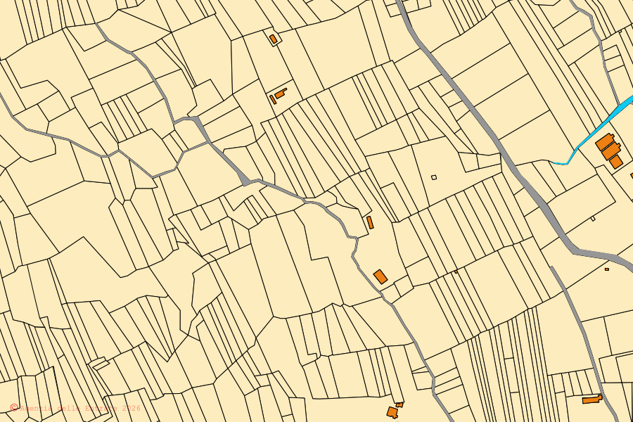 Mappa catastale del centro di Anversa degli Abruzzi: particelle e fabbricati, cartografia Agenzia delle Entrate