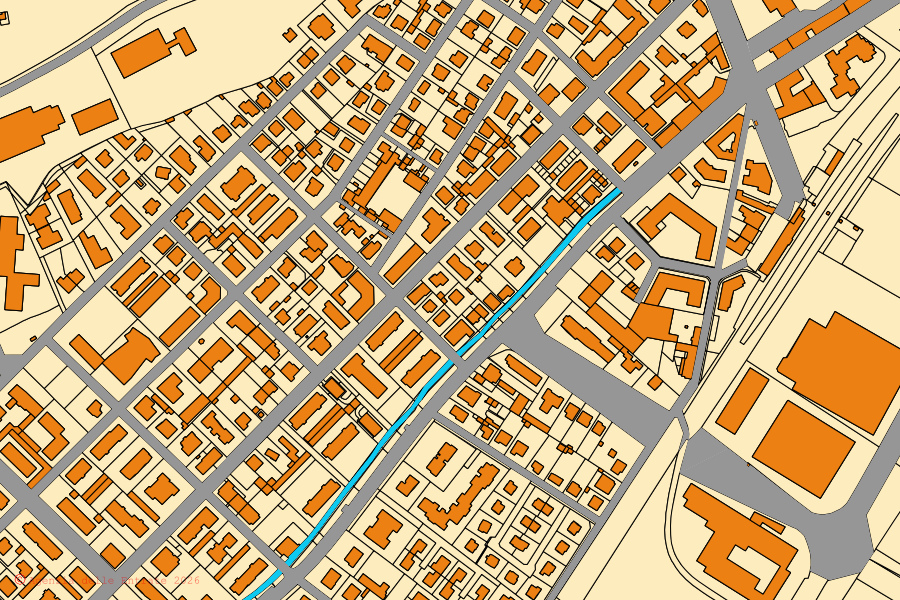 Mappa catastale del centro di Arcore: particelle e fabbricati, cartografia Agenzia delle Entrate