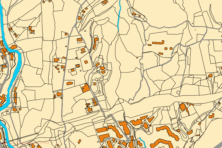 Mappa catastale del centro di Arenzano: particelle e fabbricati, cartografia Agenzia delle Entrate