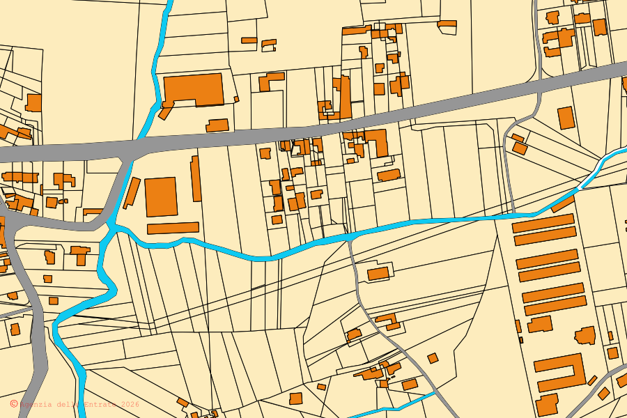 Mappa catastale del centro di Arienzo: particelle e fabbricati, cartografia Agenzia delle Entrate