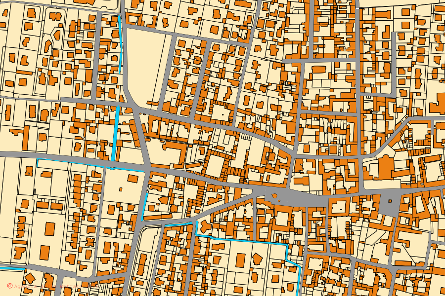 Mappa catastale del centro di Arluno: particelle e fabbricati, cartografia Agenzia delle Entrate