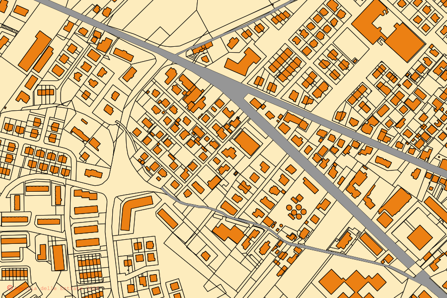 Mappa catastale del centro di Assisi: particelle e fabbricati, cartografia Agenzia delle Entrate