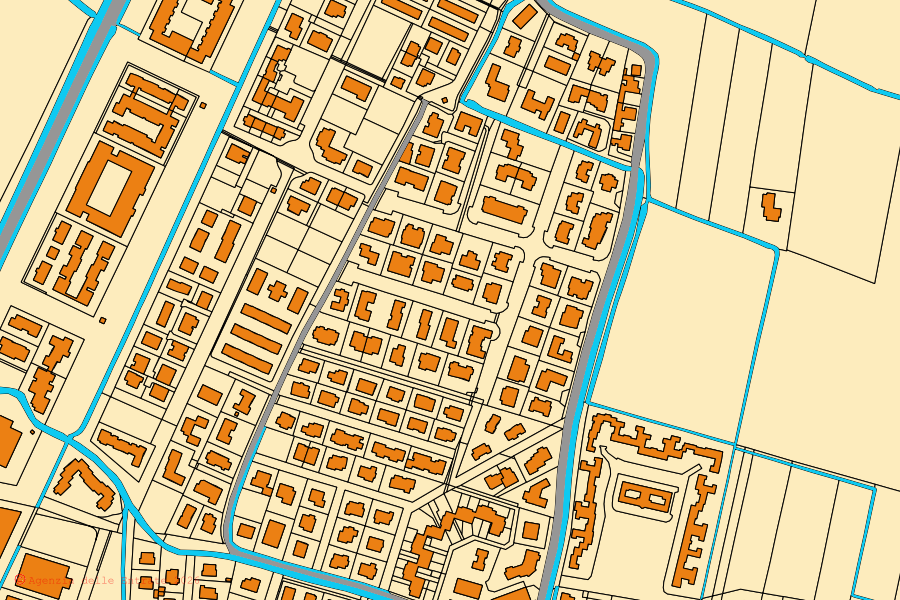 Mappa catastale del centro di Azzano Mella: particelle e fabbricati, cartografia Agenzia delle Entrate