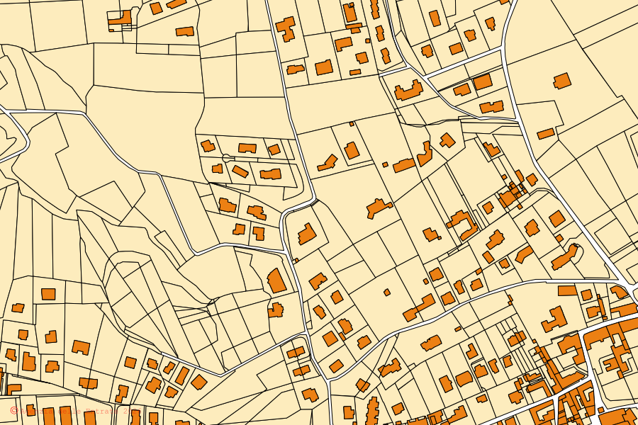 Mappa catastale del centro di Azzate: particelle e fabbricati, cartografia Agenzia delle Entrate