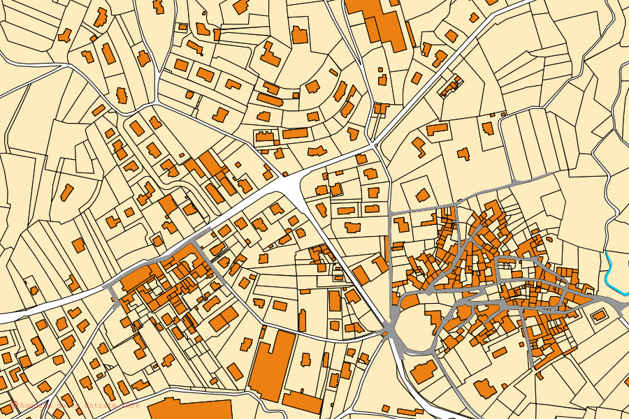 Mappa catastale del centro di Azzio: particelle e fabbricati, cartografia Agenzia delle Entrate