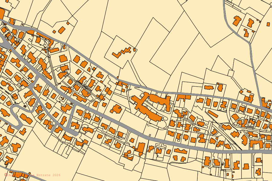 Mappa catastale del centro di Bagno a Ripoli: particelle e fabbricati, cartografia Agenzia delle Entrate