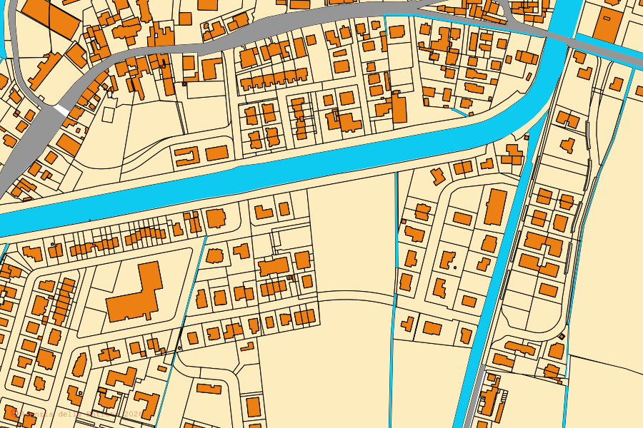 Mappa catastale del centro di Bagnolo San Vito: particelle e fabbricati, cartografia Agenzia delle Entrate