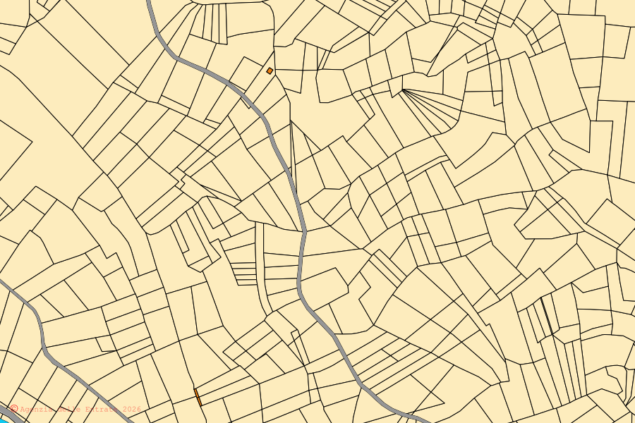 Mappa catastale del centro di Baldissero d'Alba: particelle e fabbricati, cartografia Agenzia delle Entrate