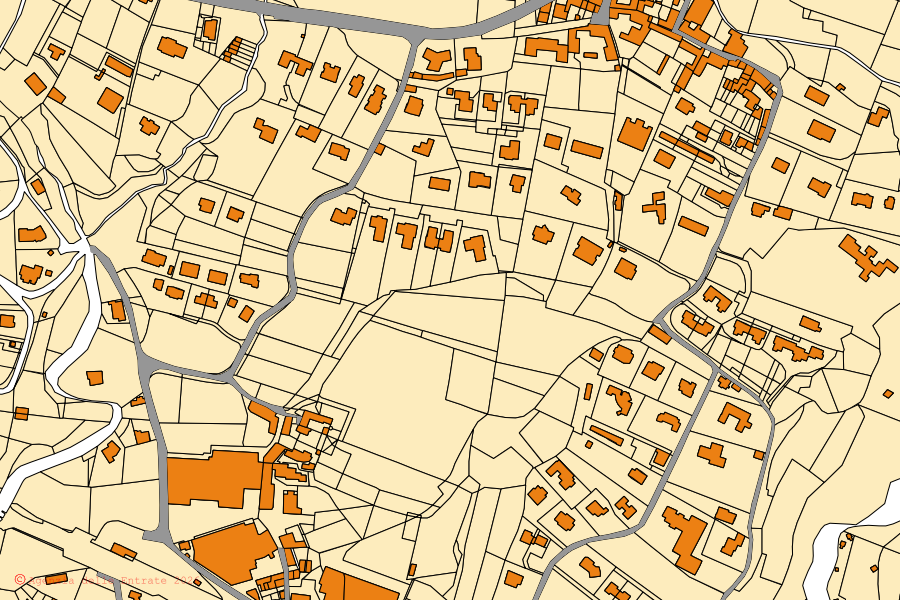Mappa catastale del centro di Barasso: particelle e fabbricati, cartografia Agenzia delle Entrate