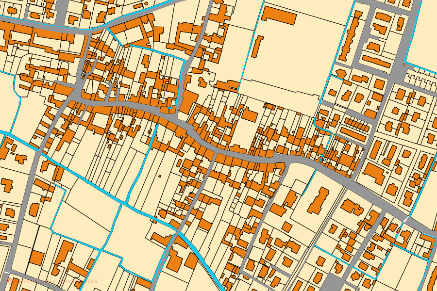 Mappa catastale del centro di Barbariga: particelle e fabbricati, cartografia Agenzia delle Entrate