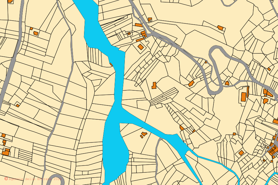 Mappa catastale del centro di Barcellona Pozzo di Gotto: particelle e fabbricati, cartografia Agenzia delle Entrate