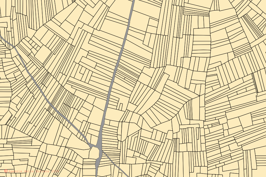 Mappa catastale del centro di Barisciano: particelle e fabbricati, cartografia Agenzia delle Entrate
