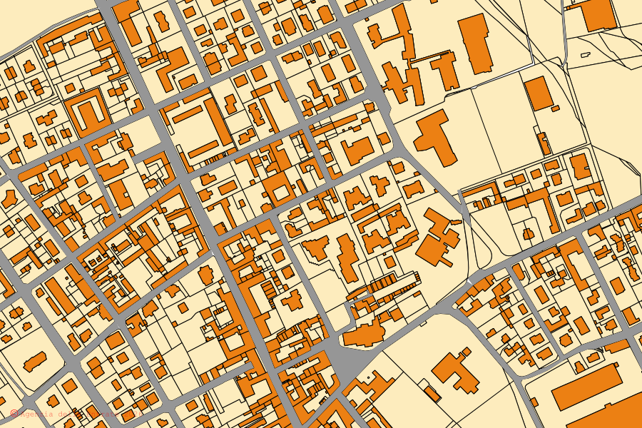 Mappa catastale del centro di Barlassina: particelle e fabbricati, cartografia Agenzia delle Entrate