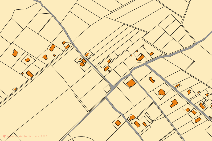 Mappa catastale del centro di Battipaglia: particelle e fabbricati, cartografia Agenzia delle Entrate