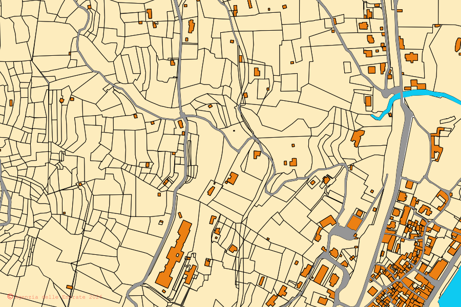 Mappa catastale del centro di Belgirate: particelle e fabbricati, cartografia Agenzia delle Entrate