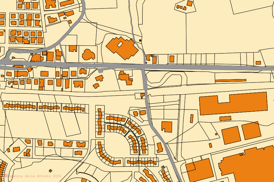 Mappa catastale del centro di Bellante: particelle e fabbricati, cartografia Agenzia delle Entrate