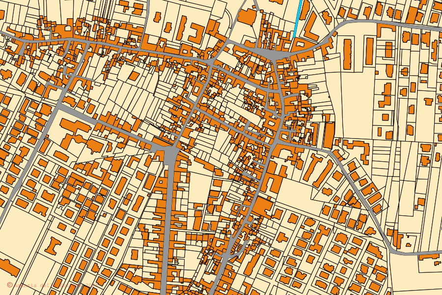 Mappa catastale del centro di Bellona: particelle e fabbricati, cartografia Agenzia delle Entrate
