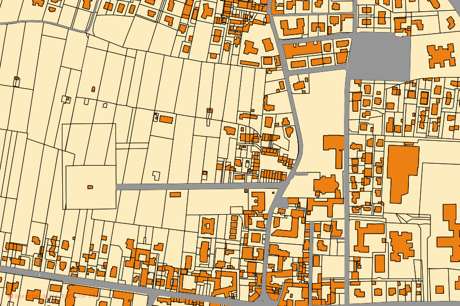 Mappa catastale del centro di Bellusco: particelle e fabbricati, cartografia Agenzia delle Entrate