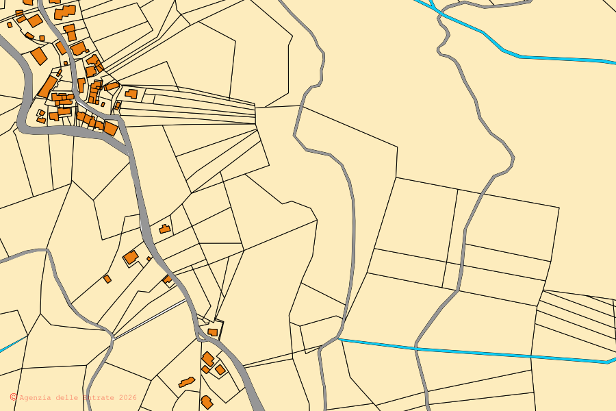 Mappa catastale del centro di Belmonte in Sabina: particelle e fabbricati, cartografia Agenzia delle Entrate