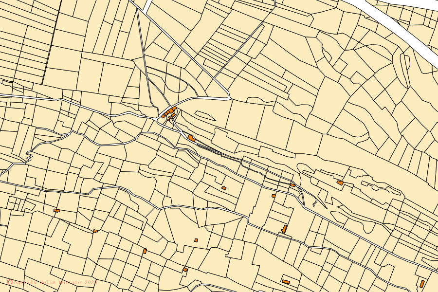 Mappa catastale del centro di Bene Lario: particelle e fabbricati, cartografia Agenzia delle Entrate
