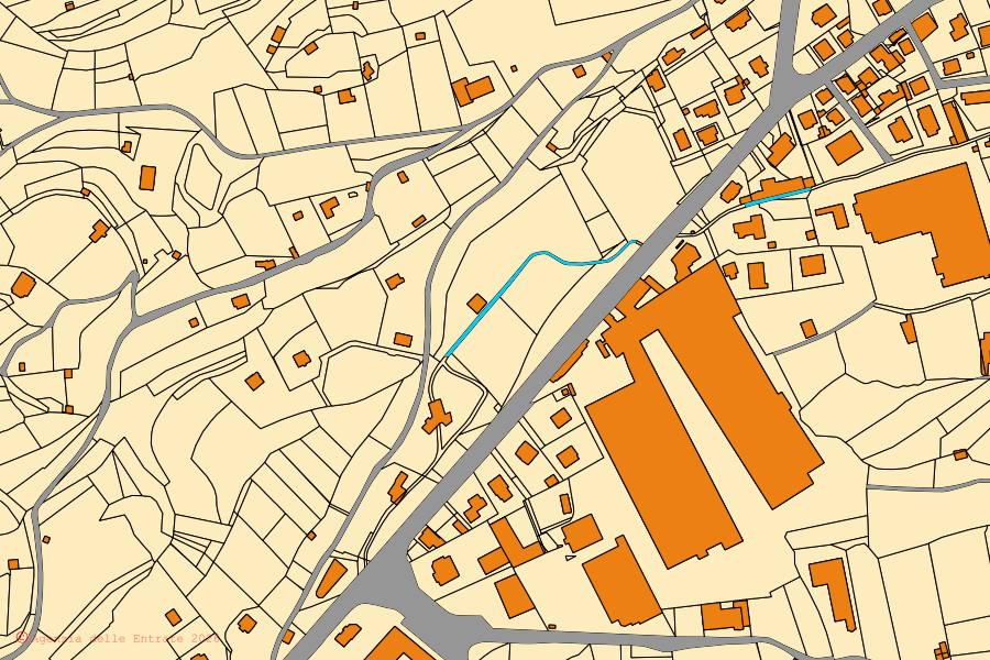 Mappa catastale del centro di Berzo Inferiore: particelle e fabbricati, cartografia Agenzia delle Entrate
