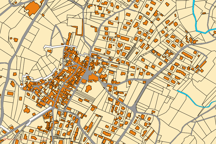Mappa catastale del centro di Besano: particelle e fabbricati, cartografia Agenzia delle Entrate
